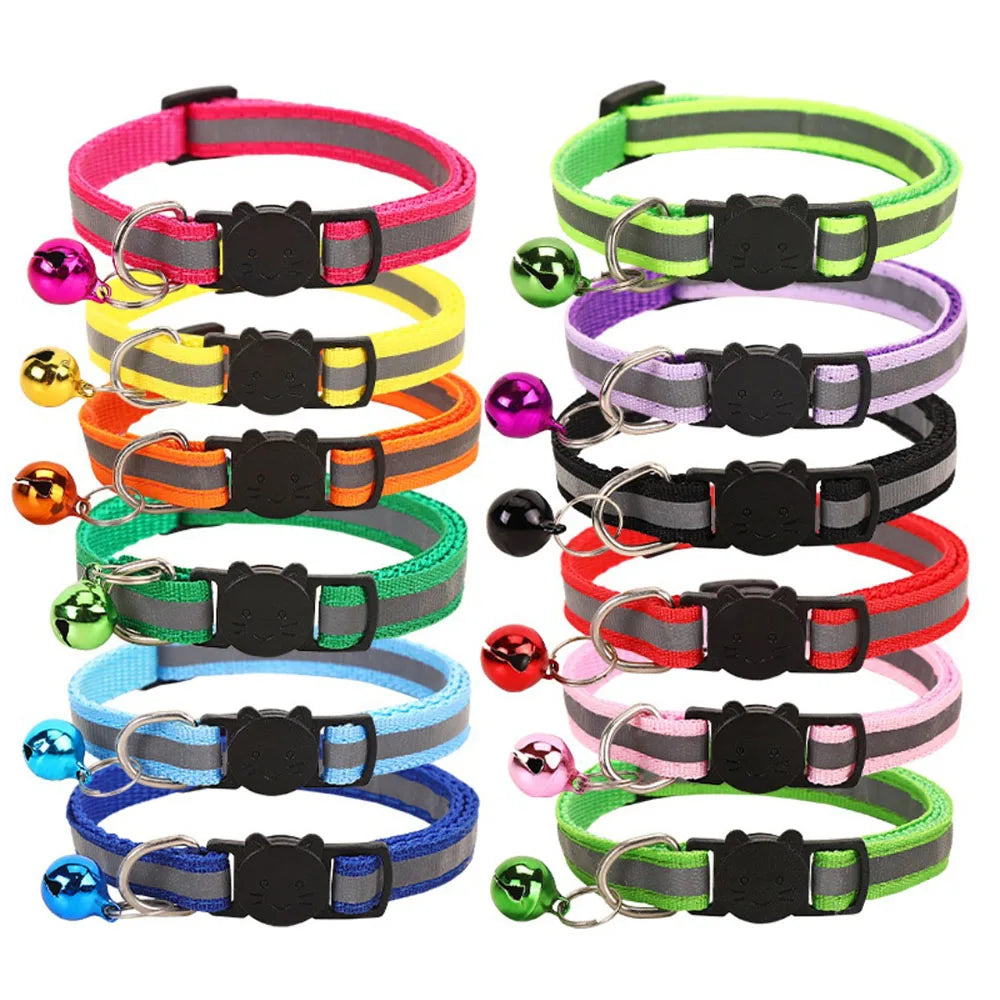 Reflective Breakaway Cat Collar with Bell