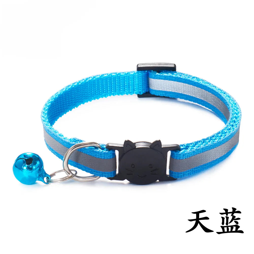 Reflective Breakaway Cat Collar with Bell