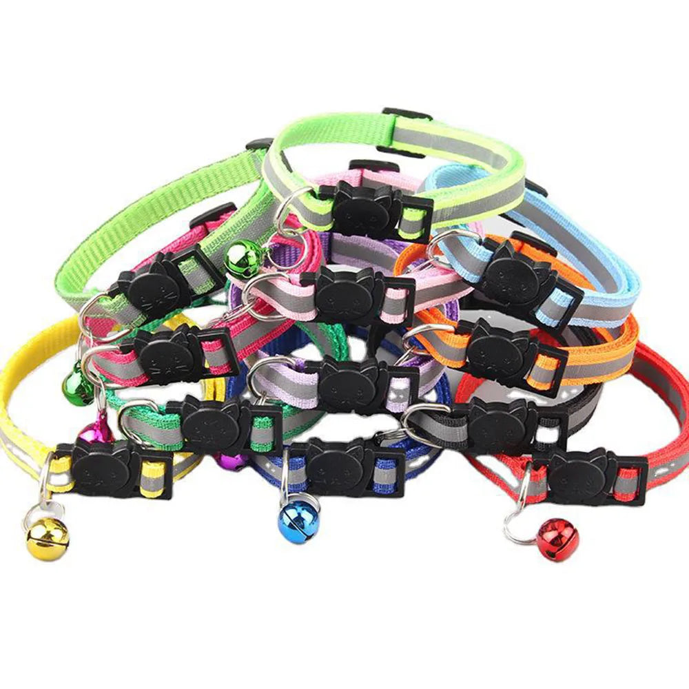 Reflective Breakaway Cat Collar with Bell