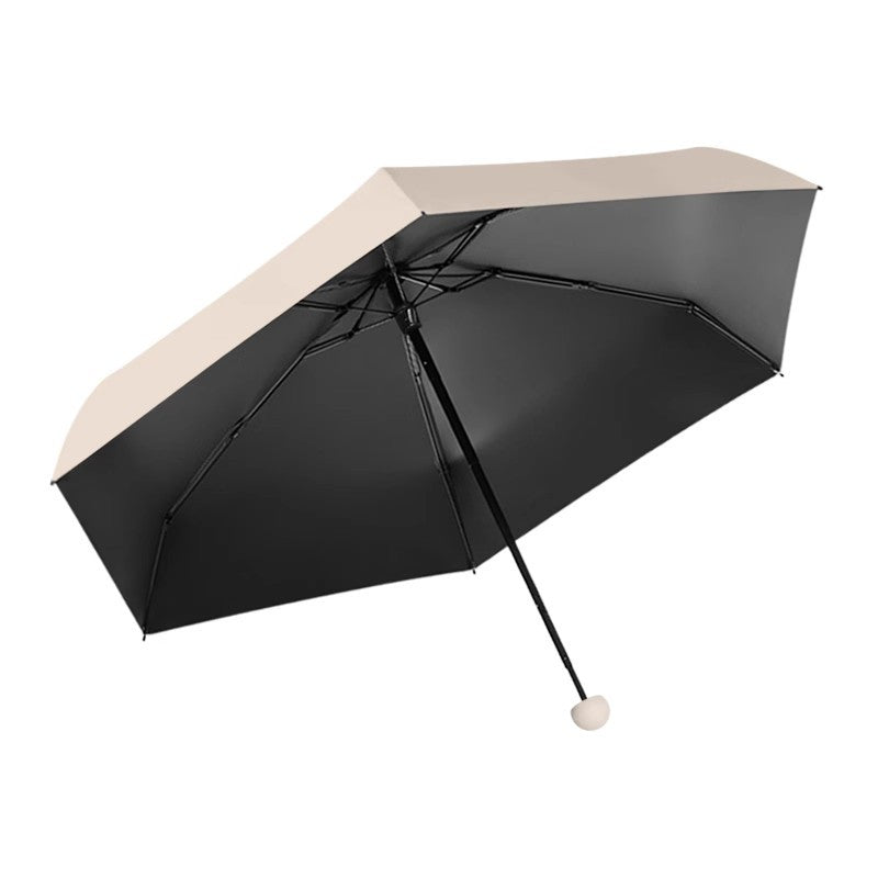 50% fold flat round umbrella for sunny and rainy days Women's sun umbrella sunscreen anti-ultraviolet capsule umbrella folding mini sunshade umbrella