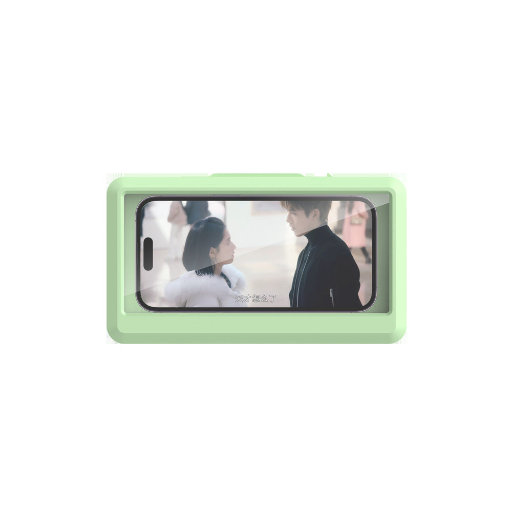 Waterproof and fog-proof bathroom phone case, no-drill wall-mounted phone holder, perfect for watching videos, rotatable waterproof kitchen box