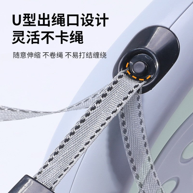 Automatic retractable pet leash with paw print, explosion-proof, outdoor dog walking leash, cross-border pet supplies, dog leash