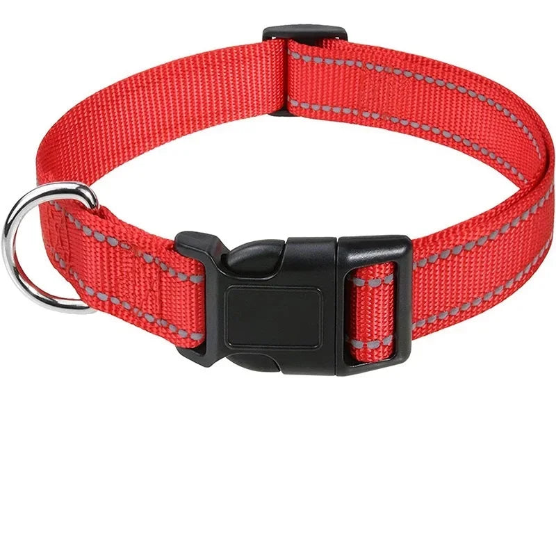 Reflective Adjustable Nylon Dog Collar