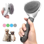 Self-Cleaning Pet Grooming Brush – Stainless Steel