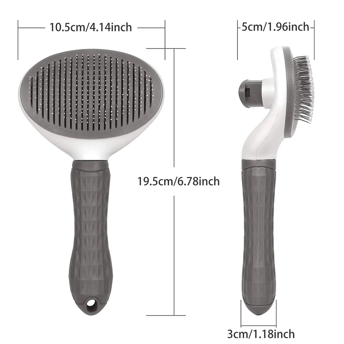 Self-Cleaning Pet Grooming Brush – Stainless Steel