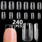 240-Piece Short Almond Press-On Nail Tips
