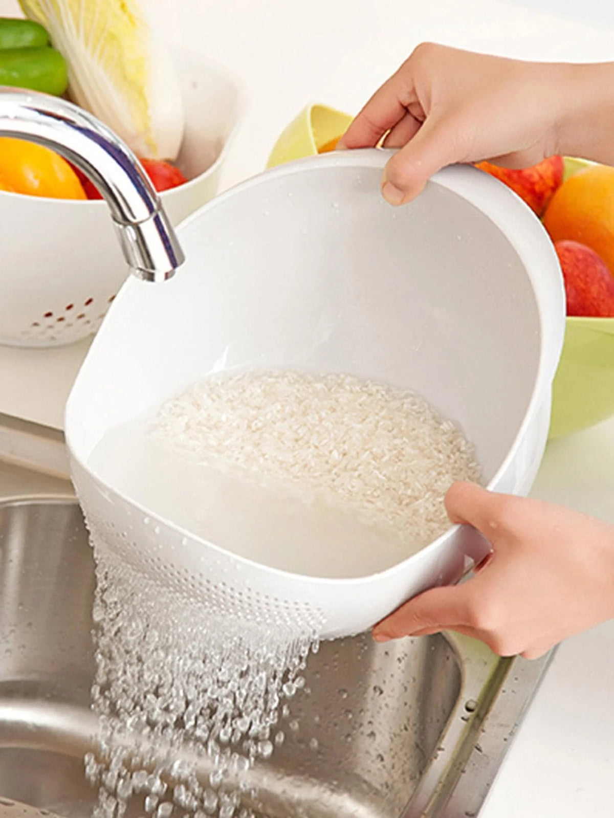 Kitchen Colander & Drain Basket with Handle