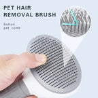 Self-Cleaning Pet Grooming Brush – Stainless Steel