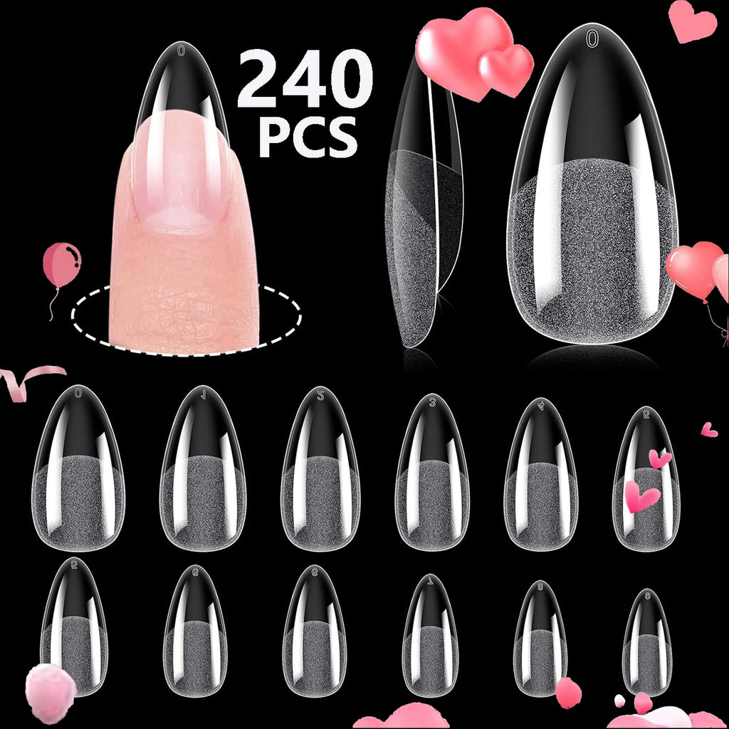 240-Piece Short Almond Press-On Nail Tips