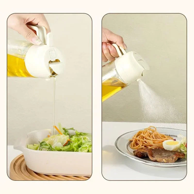 2-in-1 Kitchen Oil Sprayer & Dispenser - Plastic