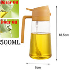 2-in-1 Kitchen Oil Sprayer & Dispenser - Plastic