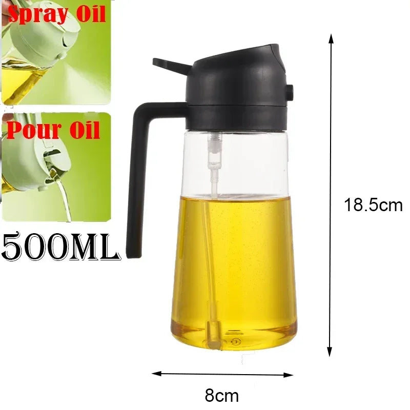 2-in-1 Kitchen Oil Sprayer & Dispenser - Plastic