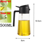 2-in-1 Kitchen Oil Sprayer & Dispenser - Plastic