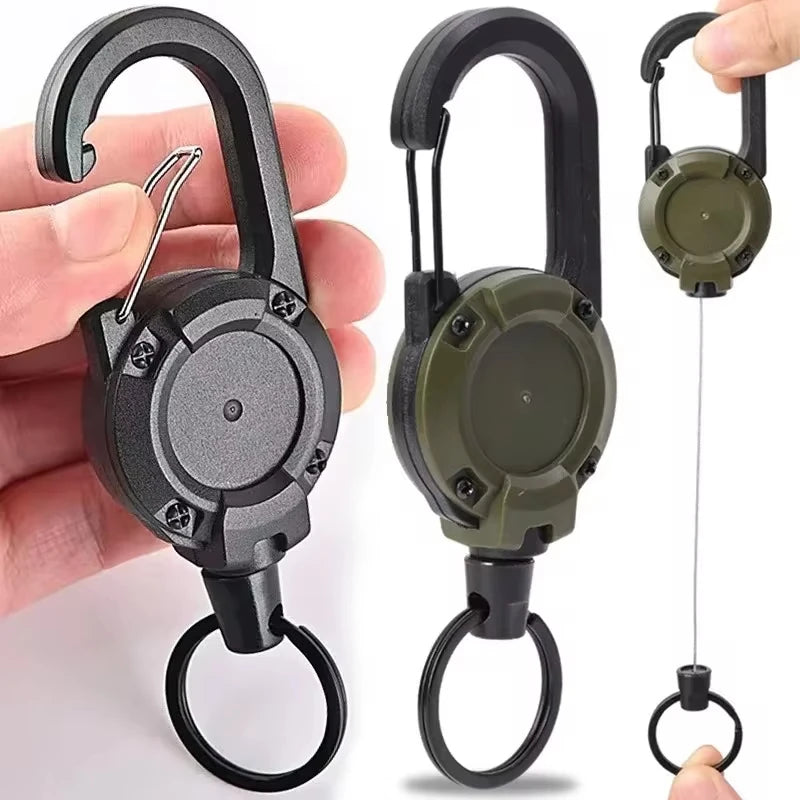 Retractable Heavy-Duty Carabiner Key Reel
