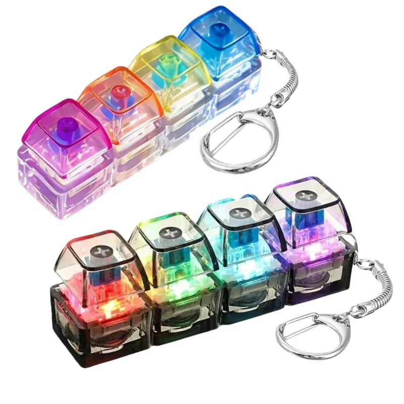 LED Keyboard Keychain Fidget Toy
