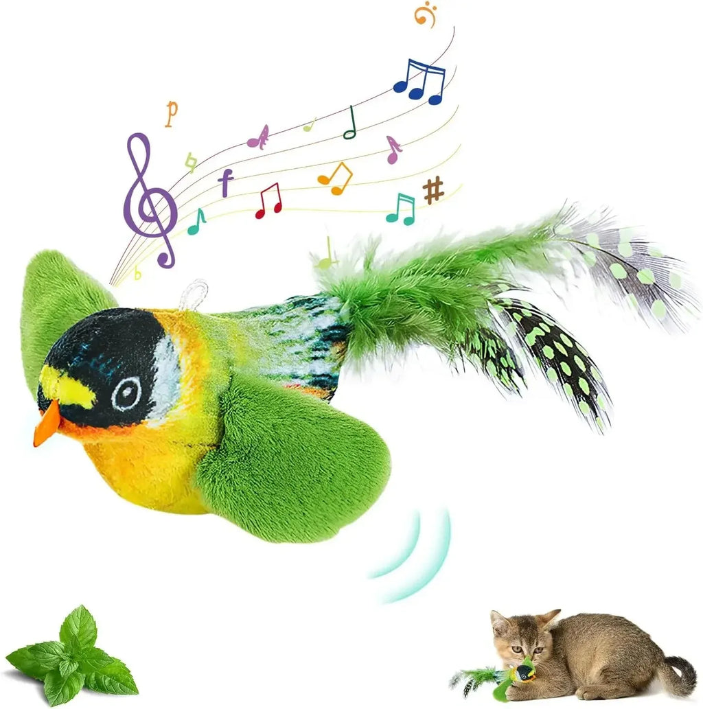 Interactive Bird-Sound Cat Toy