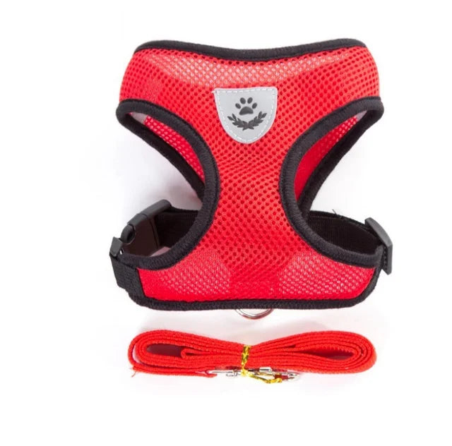 Breathable Reflective Cat & Dog Harness with Lead