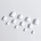 120-Piece White Press-On Toenail Set