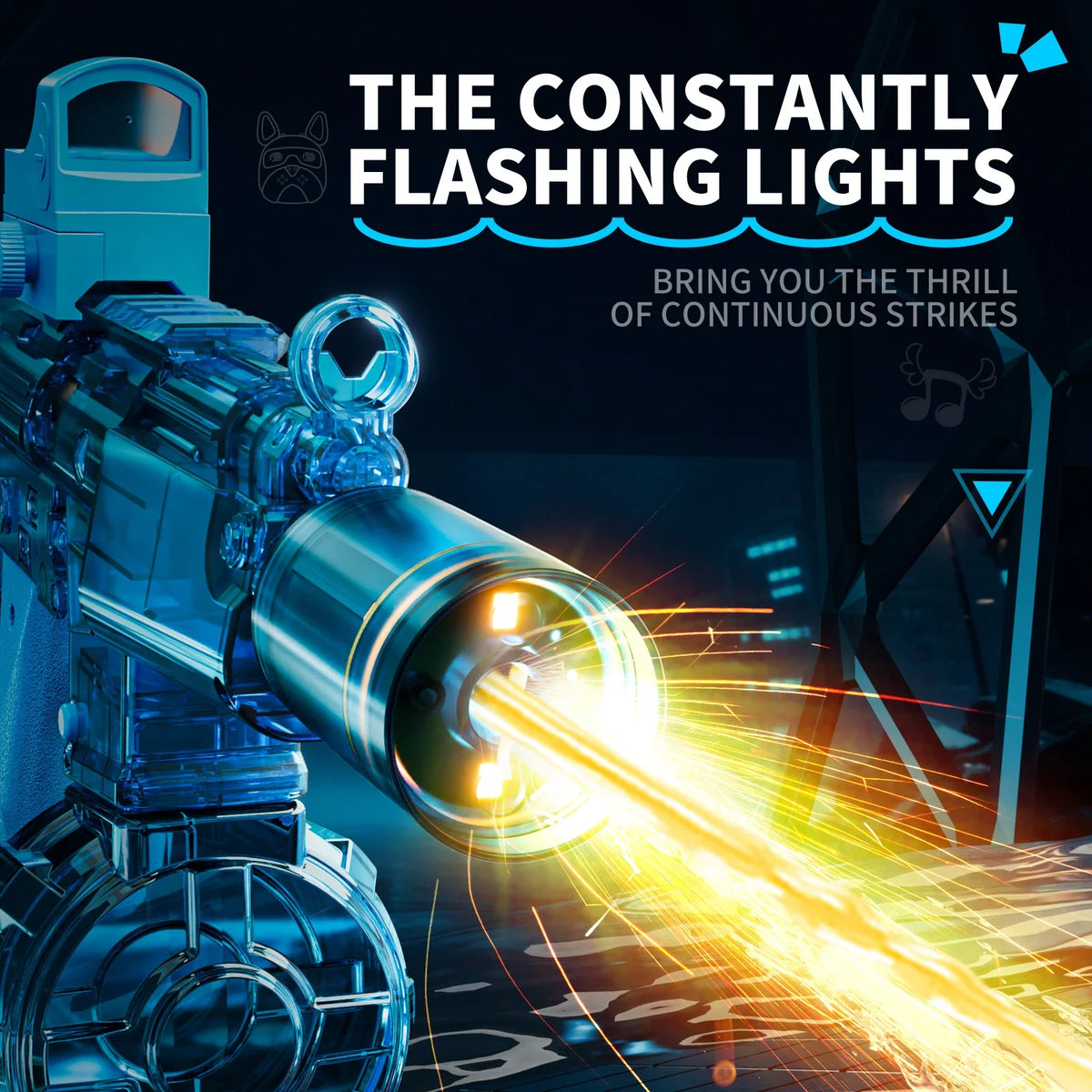 Electric Water Gun Toy with Lights