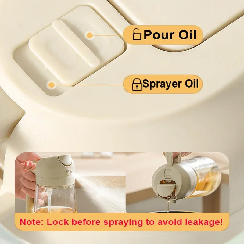 2-in-1 Kitchen Oil Sprayer & Dispenser - Plastic