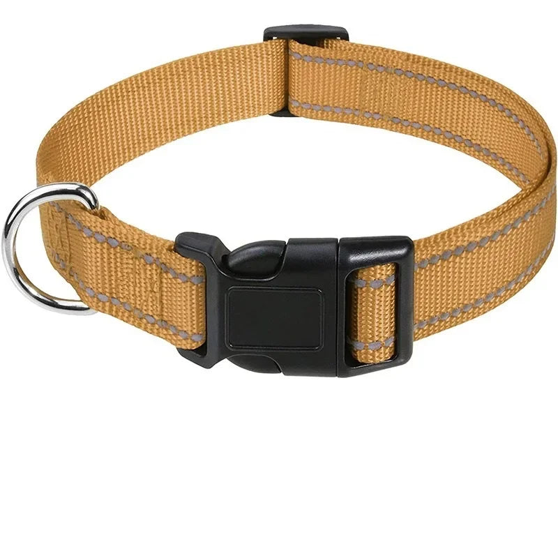 Reflective Adjustable Nylon Dog Collar