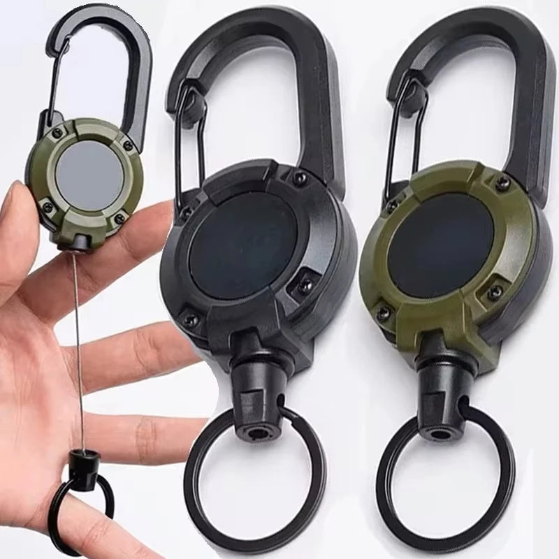 Retractable Heavy-Duty Carabiner Key Reel