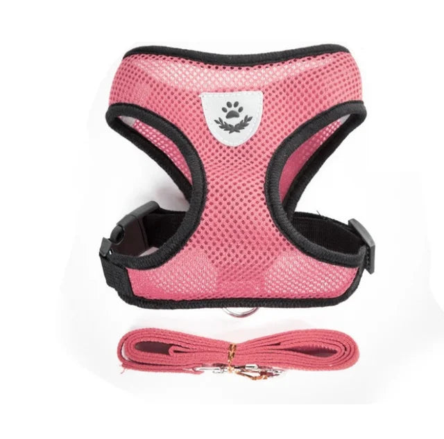Breathable Reflective Cat & Dog Harness with Lead