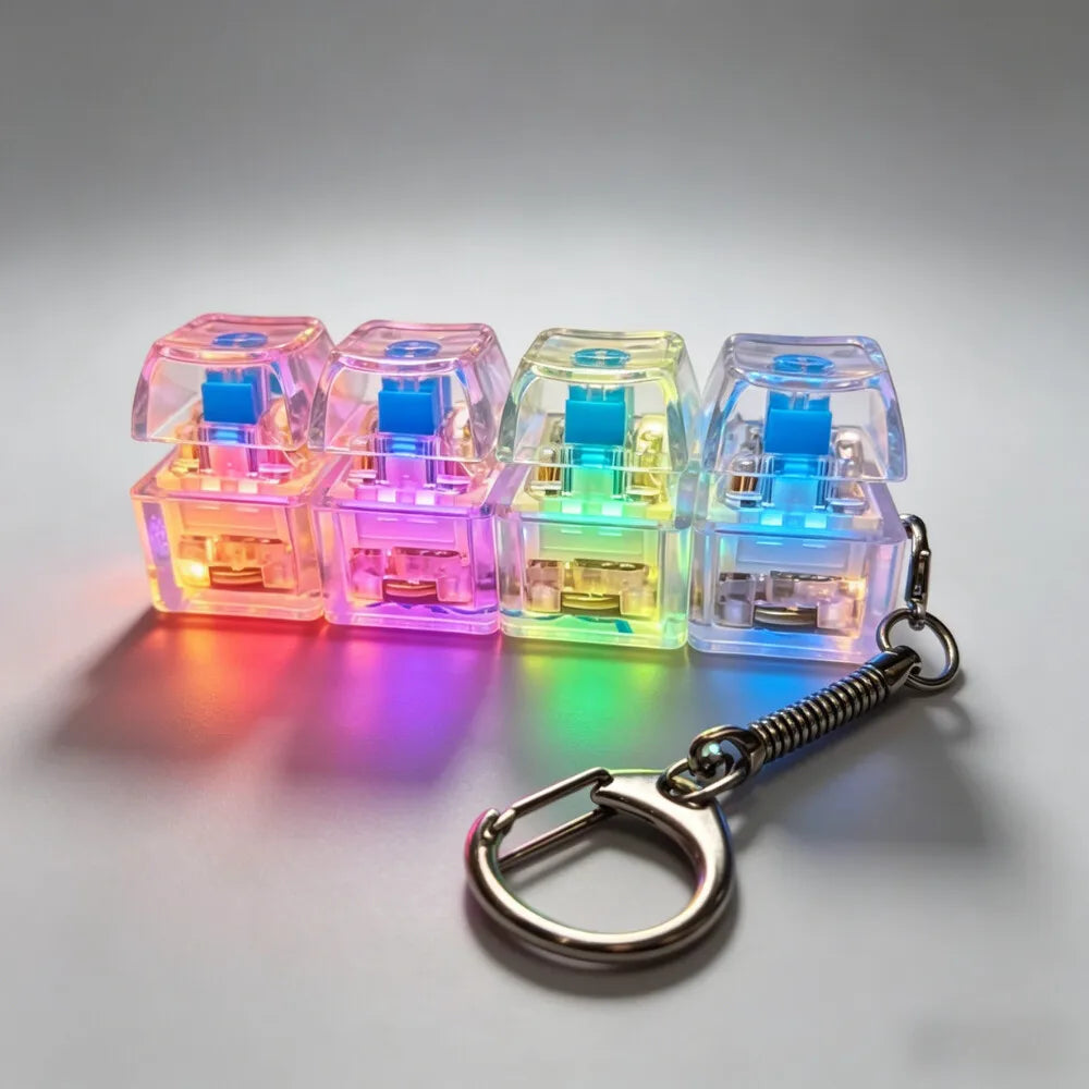 LED Keyboard Keychain Fidget Toy