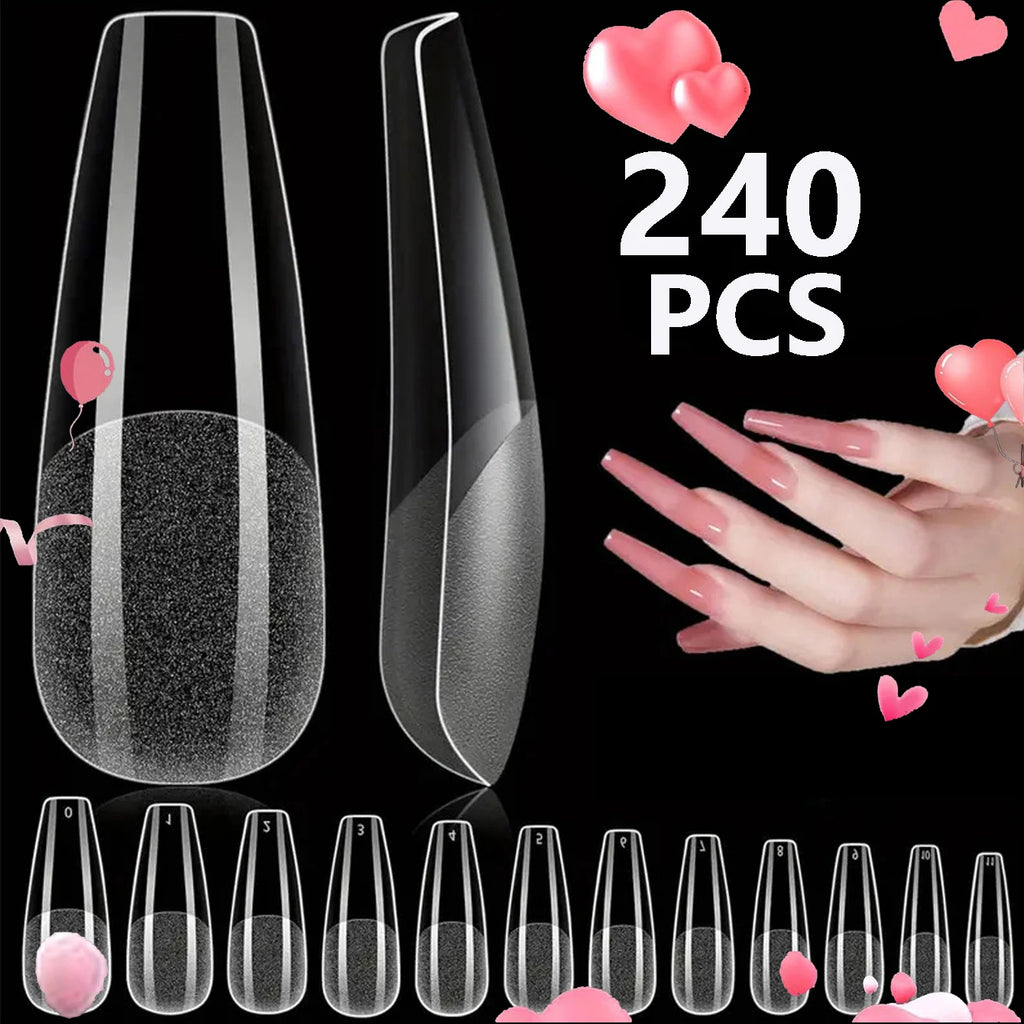 240-Piece Short Almond Press-On Nail Tips