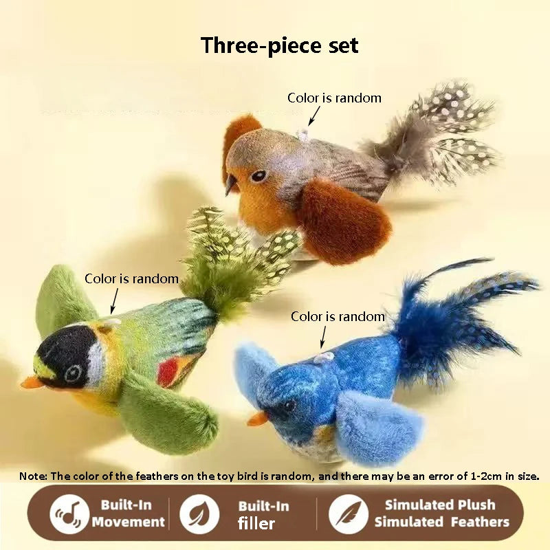 Interactive Bird-Sound Cat Toy