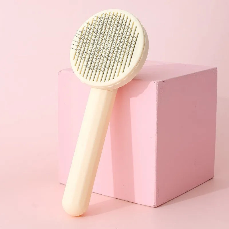 Self-Cleaning Pet Grooming Brush – Stainless Steel