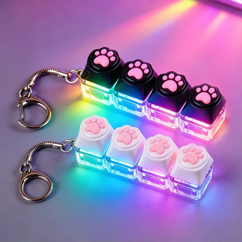 LED Keyboard Keychain Fidget Toy