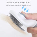 Self-Cleaning Pet Grooming Brush – Stainless Steel