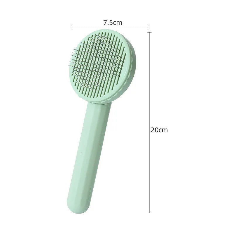 Self-Cleaning Pet Grooming Brush – Stainless Steel