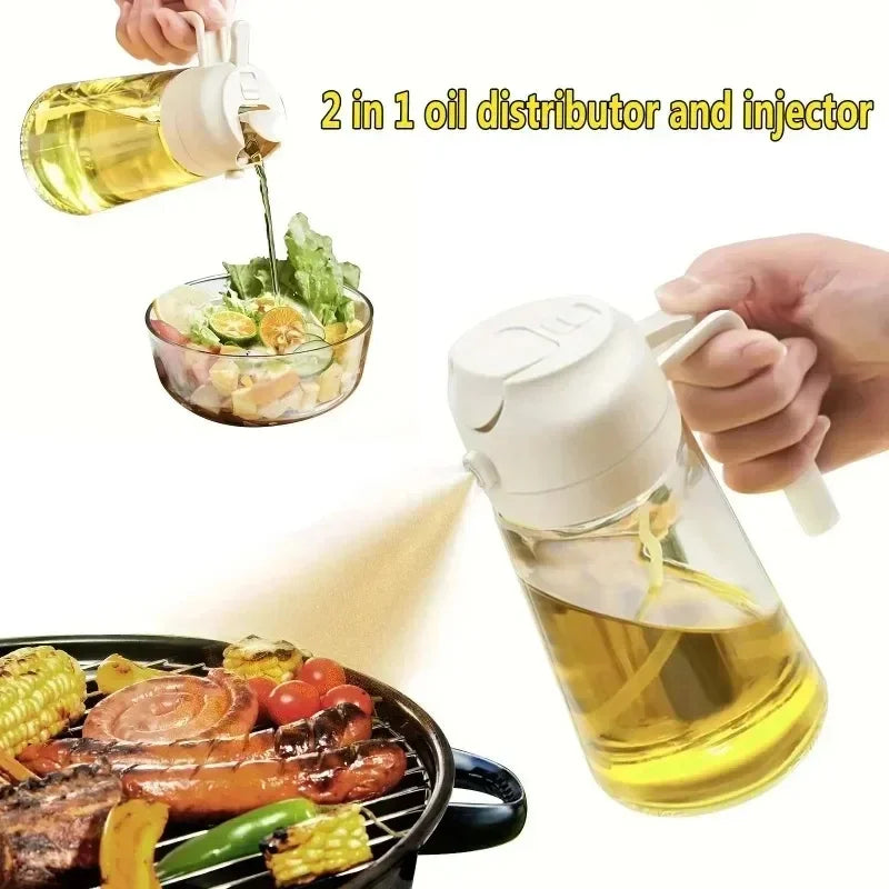 2-in-1 Kitchen Oil Sprayer & Dispenser - Plastic