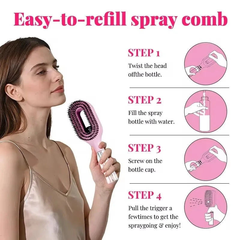 2-in-1 Spray Bottle Hair Comb & Scalp Massager