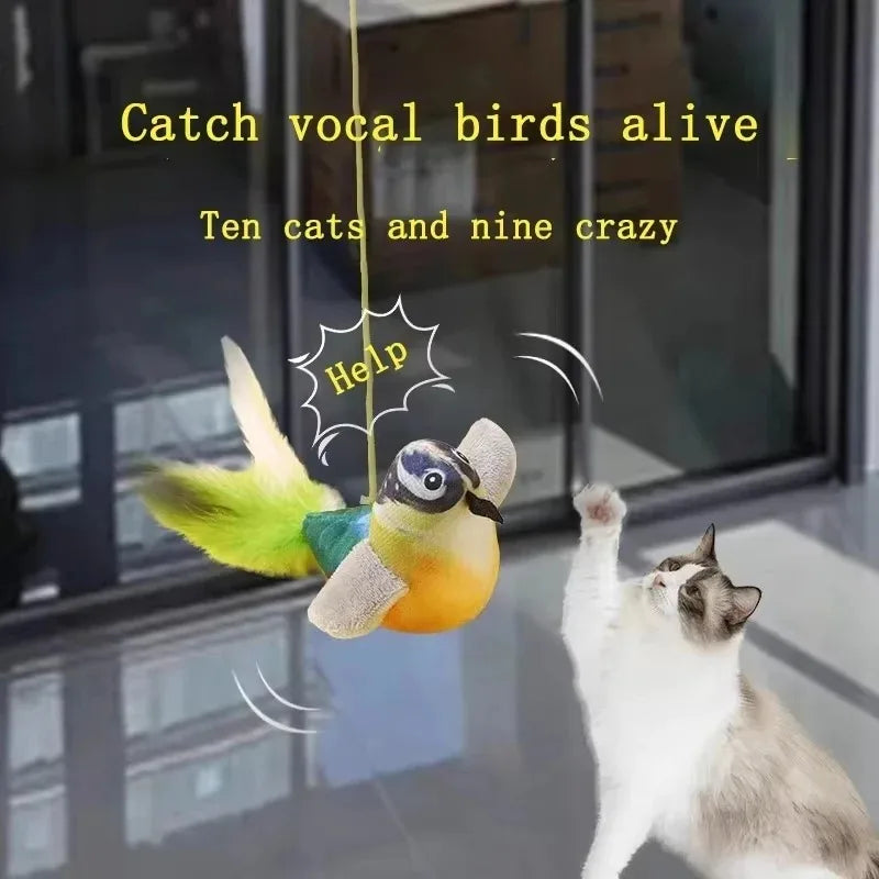 Interactive Bird-Sound Cat Toy