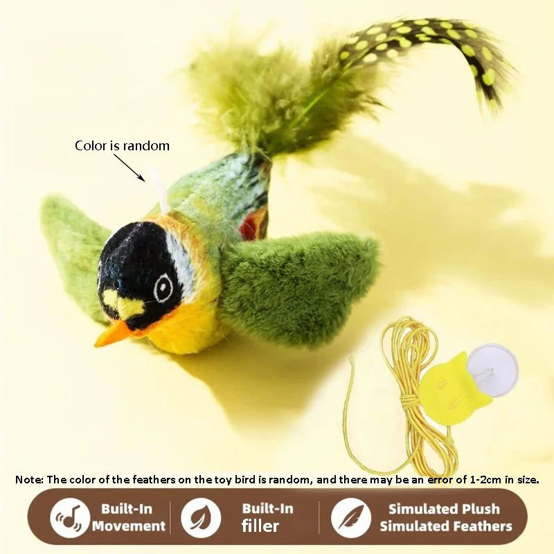 Interactive Bird-Sound Cat Toy