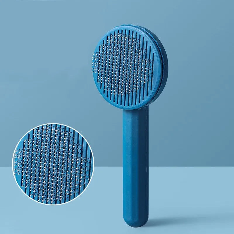 Self-Cleaning Pet Grooming Brush – Stainless Steel