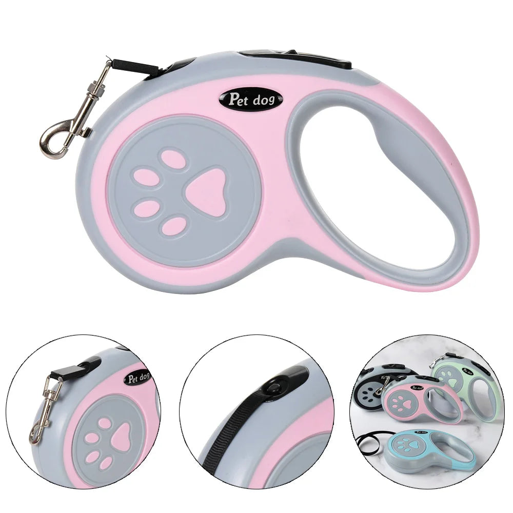 3m/5m Retractable Nylon Dog Leash