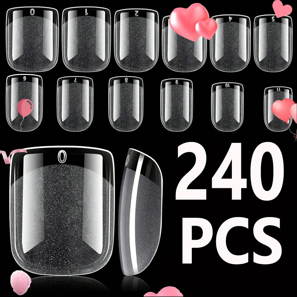 240-Piece Short Almond Press-On Nail Tips
