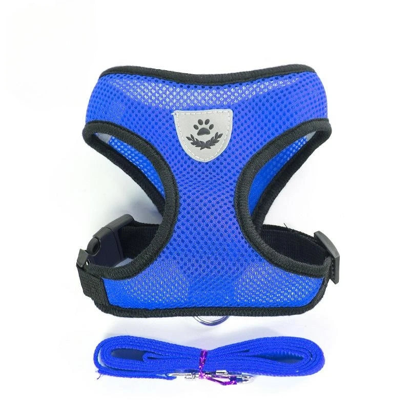 Breathable Reflective Cat & Dog Harness with Lead