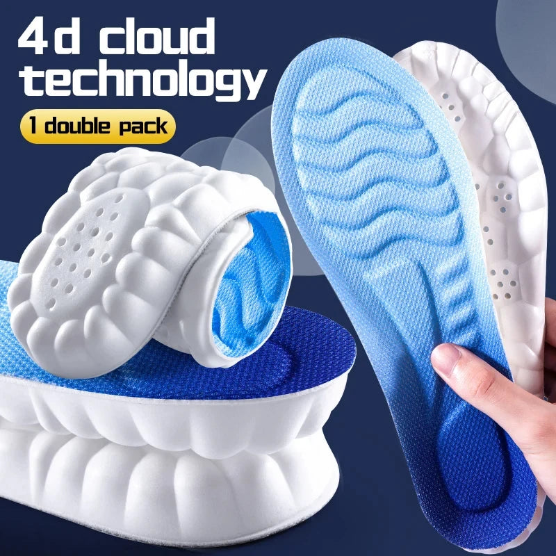 4D Cloud Sports Insoles for Running & Walking