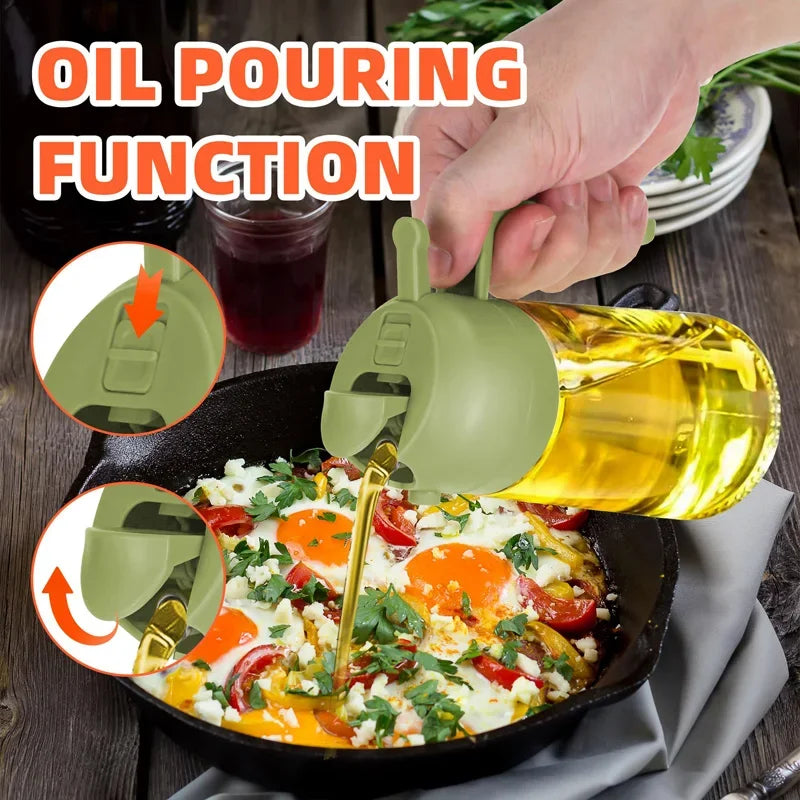 2-in-1 Kitchen Oil Sprayer & Dispenser - Plastic
