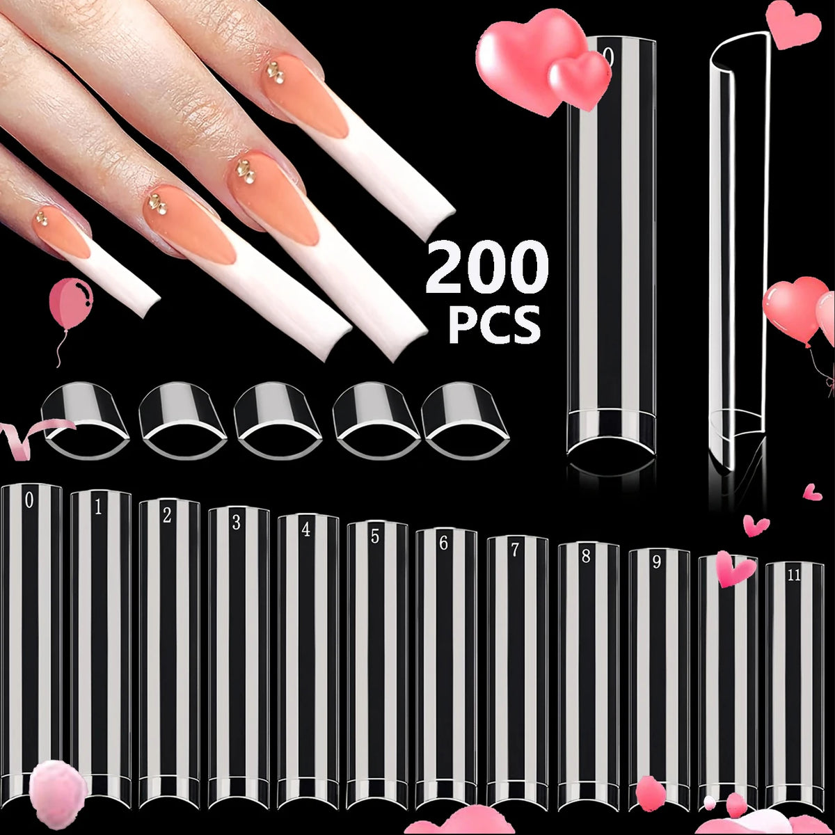 240-Piece Short Almond Press-On Nail Tips