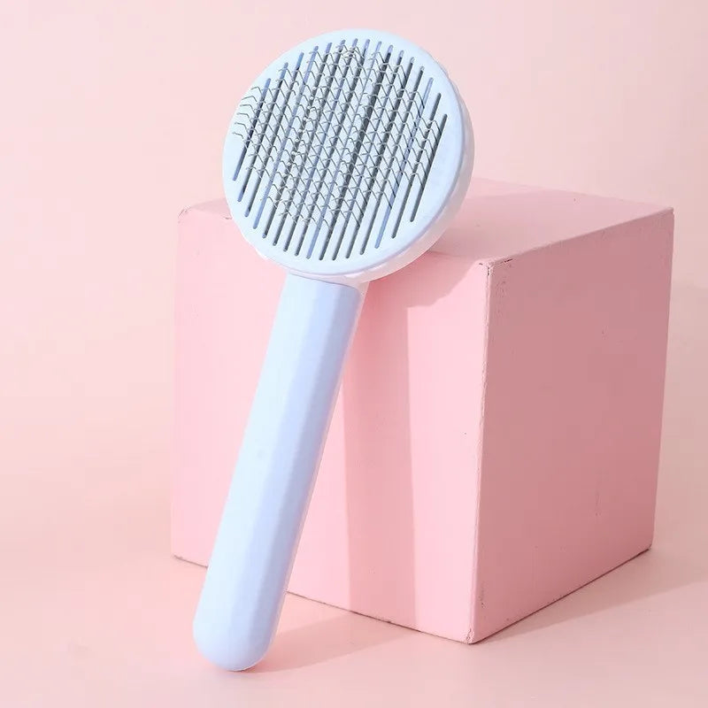 Self-Cleaning Pet Grooming Brush – Stainless Steel