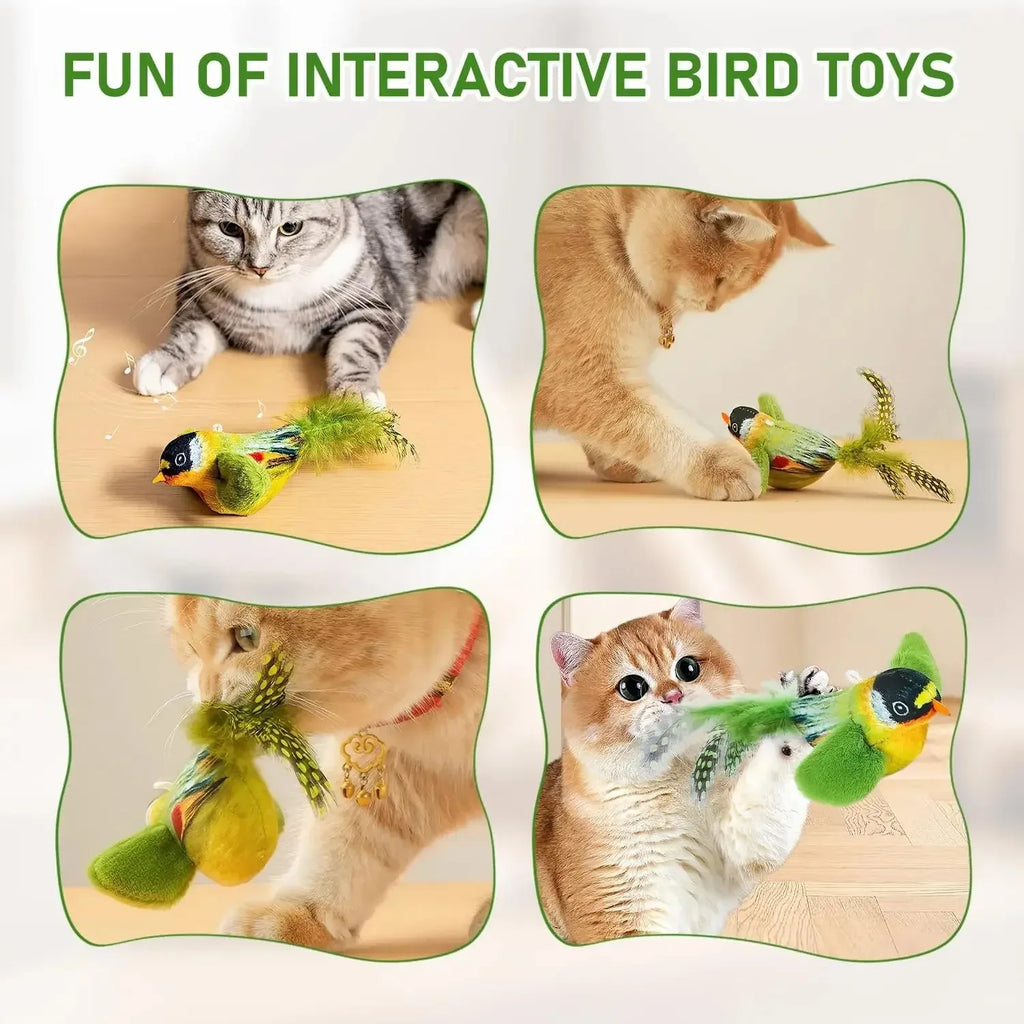Interactive Bird-Sound Cat Toy