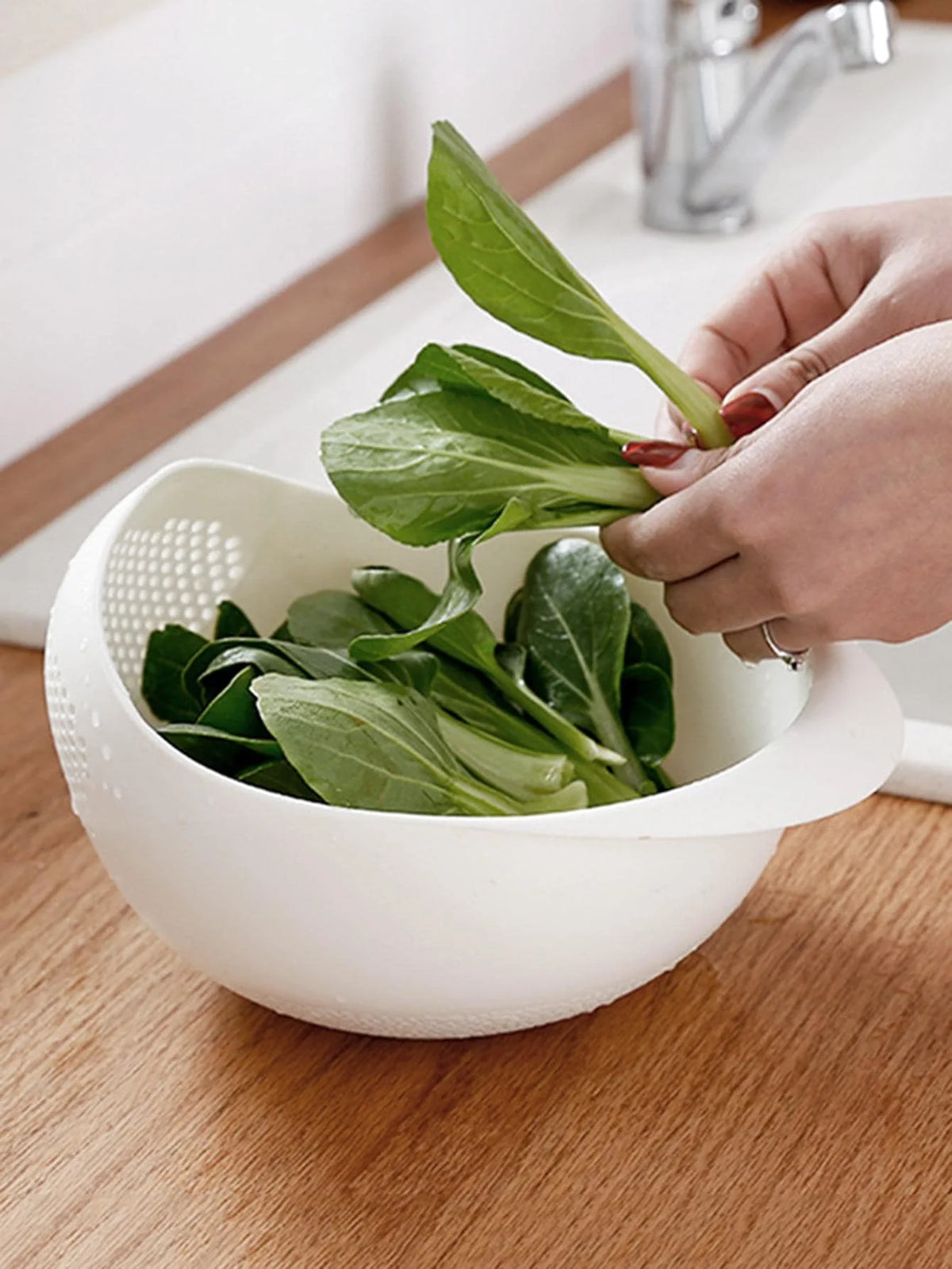 Kitchen Colander & Drain Basket with Handle