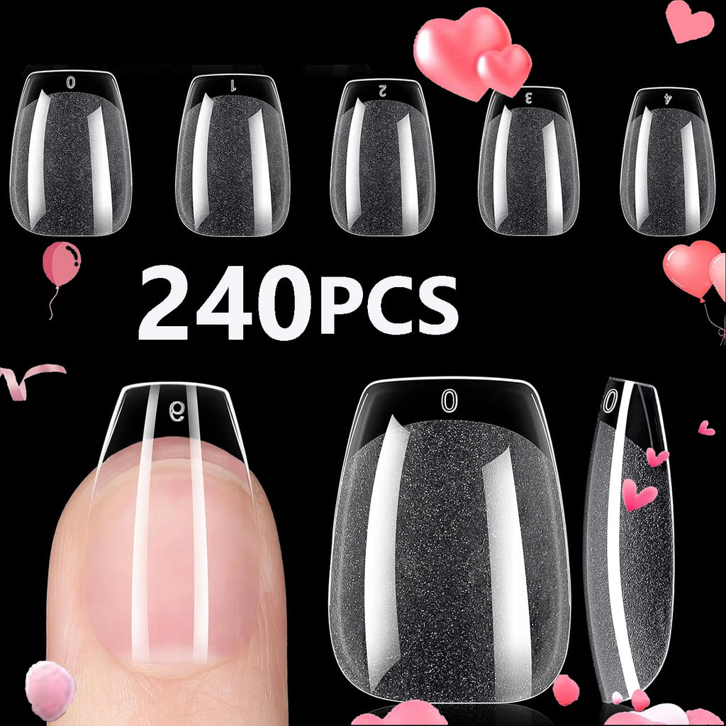 240-Piece Short Almond Press-On Nail Tips