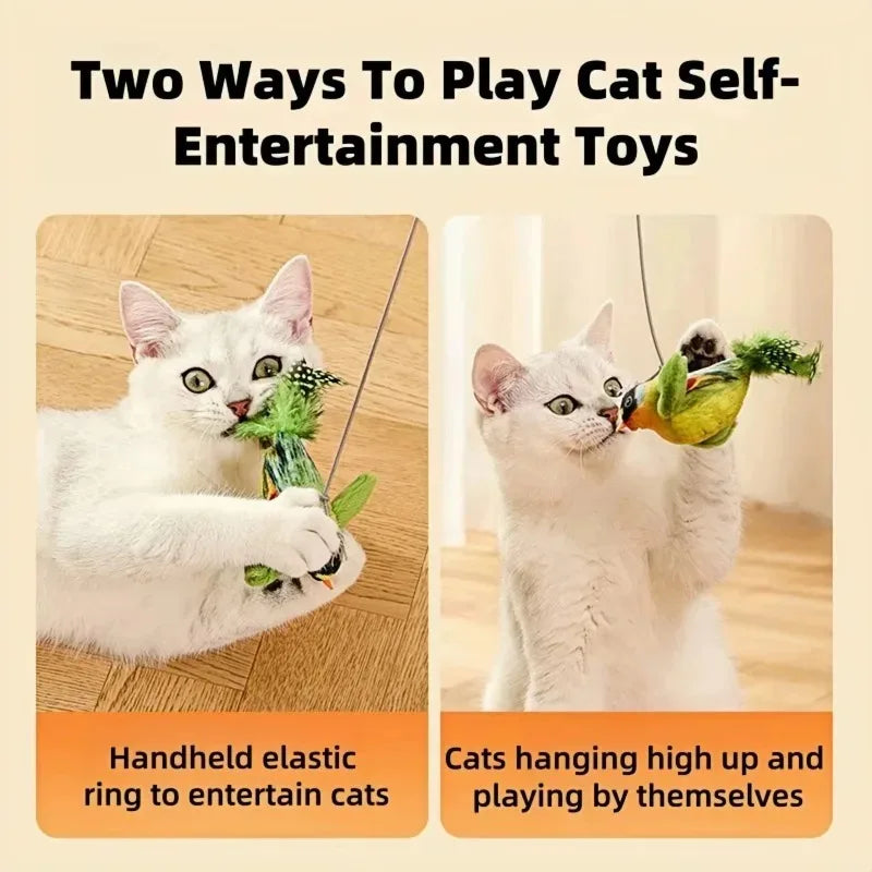 Interactive Bird-Sound Cat Toy